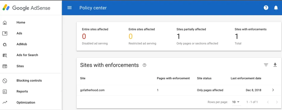 adsense-policy-center-showing-a-policy-warning