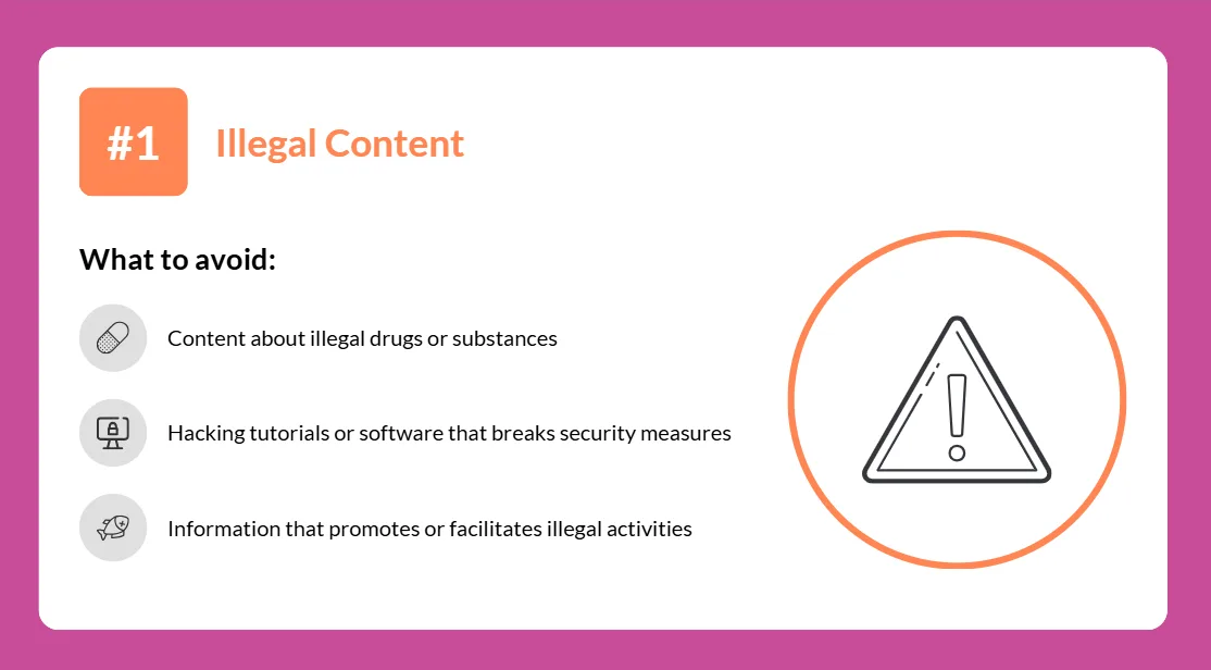 adsense prohibited content illegal-content
