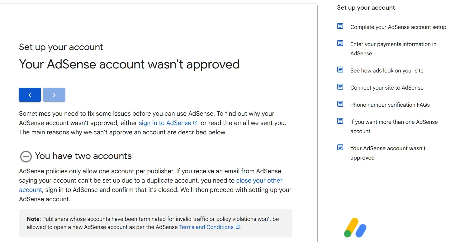 how to fix a low-value content rejection from google adsense in